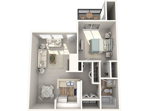Keelers Corner Willow A 3D Floor Plan